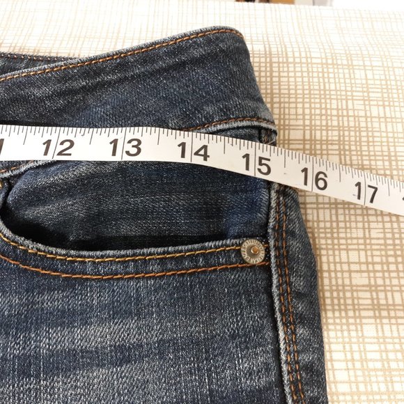 American Eagle Women's Jeans Size 4 Straight Crop Artist Low Rise Stretch Blue - Picture 11 of 16